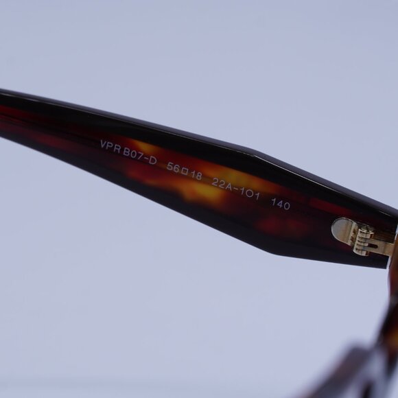 Prada PRB07VD 22A1O1 Eyeglasses Poppy Tortoise/Bordeaux 56mm Square Frame - Picture 7 of 11